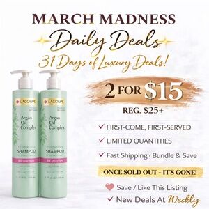 LACOUPE Argan Oil Complex Revitalizing Shampoo | 12.17 oz | Set of 2